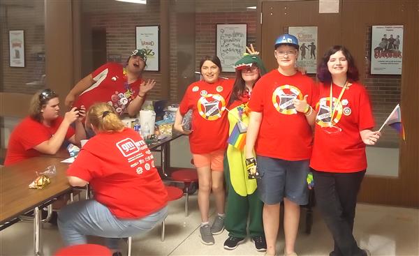 Team during downtime at the Rainbow Rumble.